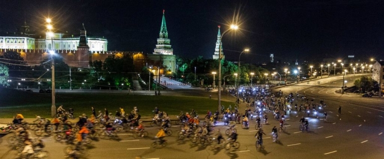 8 июля в Москве пройдет третий ночной велопарад